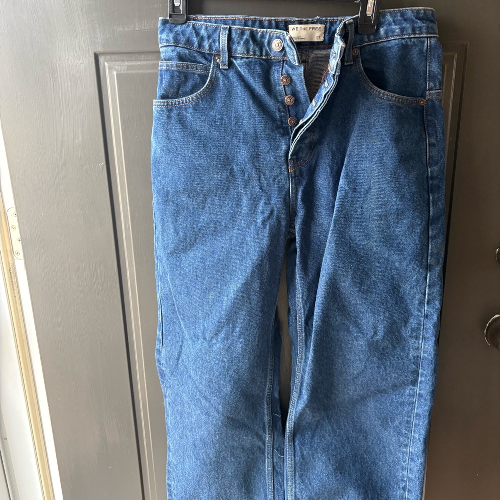 We The Free Women's Straight Jeans in Classic Blue